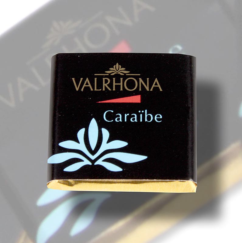 Valrhona Carre Caraibe - temne cokoladne ploscice, 66% kakava - 1 kg, 200 x 5 g - skatla