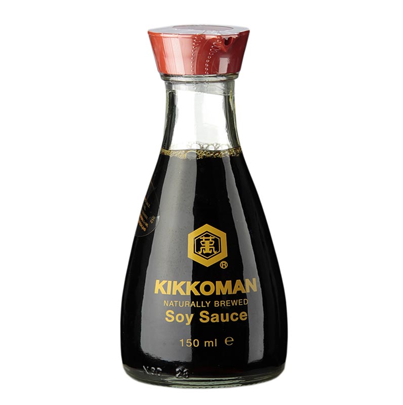 Sos de soia - Shoyu, Kikkoman, sticla de masa cu duza, Japonia - 150 ml - Sticla