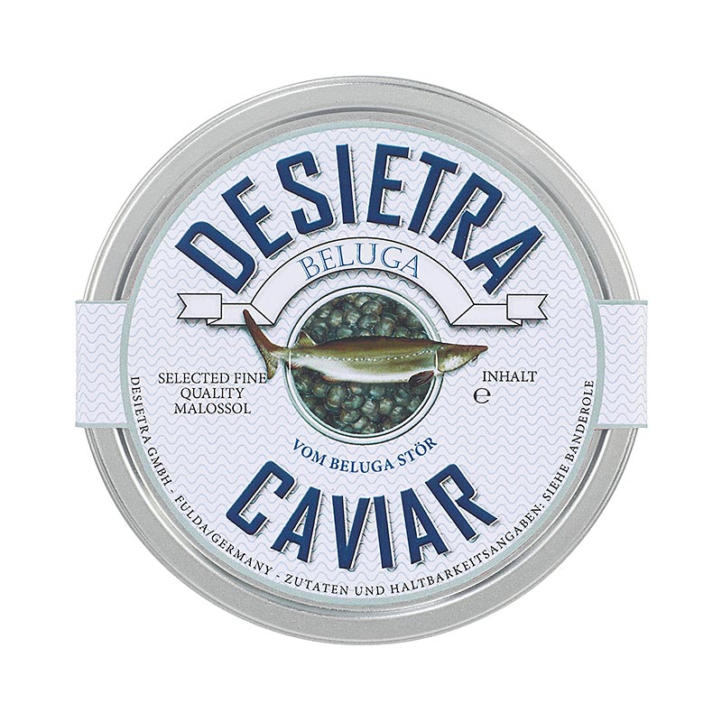 Desietra Beluga caviar Malossol vom Hausen (huso huso), acvacultura Germania - 125 g - poate sa