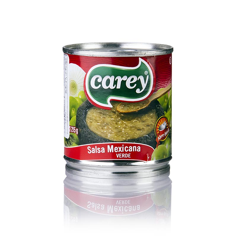 Salsa Verde, verte, tres bonne avec des chips tortilla - 215g - peut