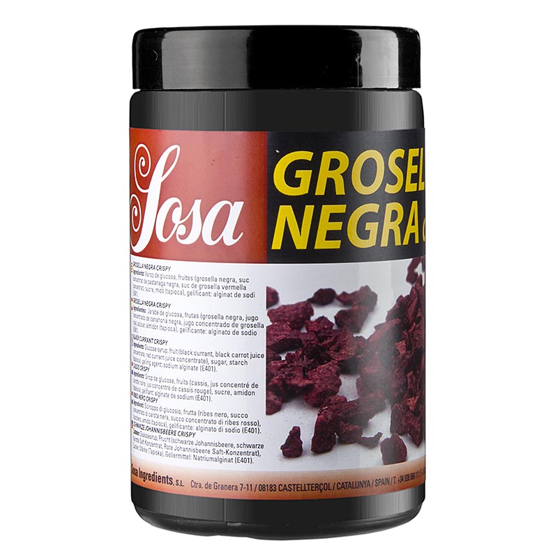 Sosa Crispy - crna ribizla / Cassis, susena smrzavanjem (38531) - 200 g - Pe can