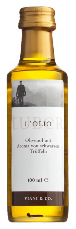 Olio d`oliva al tartufo nero, ulei de masline cu aroma de trufe negre - 100 ml - Sticla