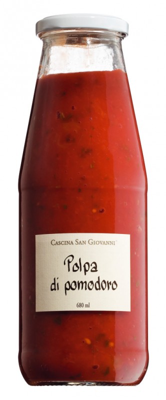 Polpa di pomodoro, concasse pomidorowe, Cascina San Giovanni - 670ml - Butelka