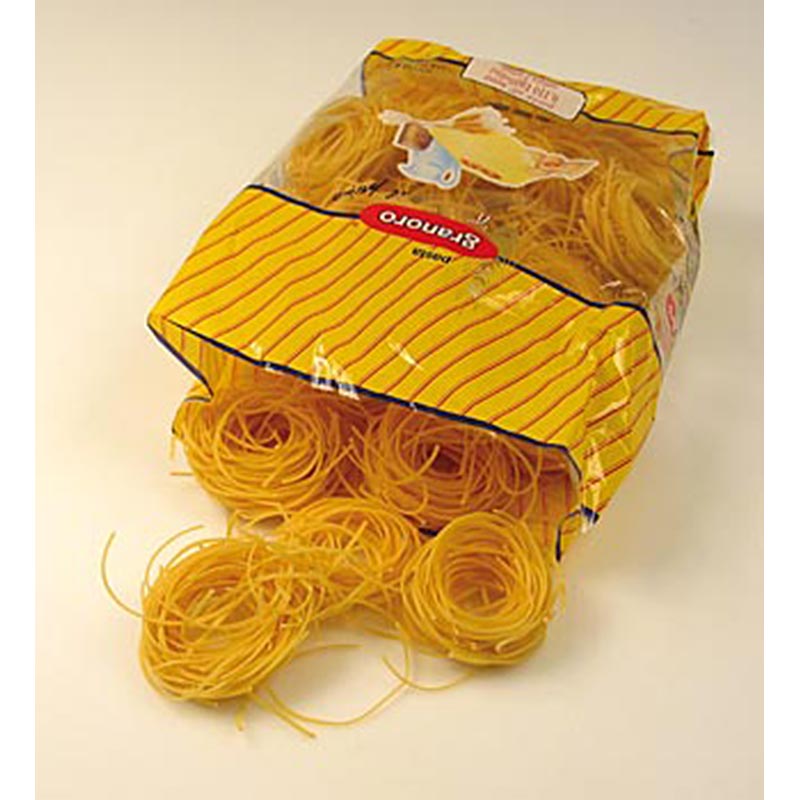 Granoro Tagliolini a l`oeuf, 2 mm, nids de pates en ruban, No.119 - 6kg, 12x500g - Papier carton