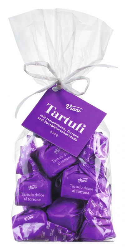 Tartufi dolci al torrone, sacchetto, cokoladni tartuf s torroneom, vrecica, Viani - 200 g - vrecica