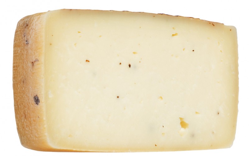 Pecorino tartufo, polotvrdy syr z ovciho mleka s lanyzi, Busti - cca 1,3 kg - Kus