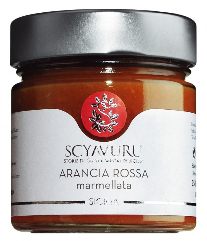 Marmellata di Arance Rosse, voros narancs lekvar, Scyavuru - 250 g - Uveg