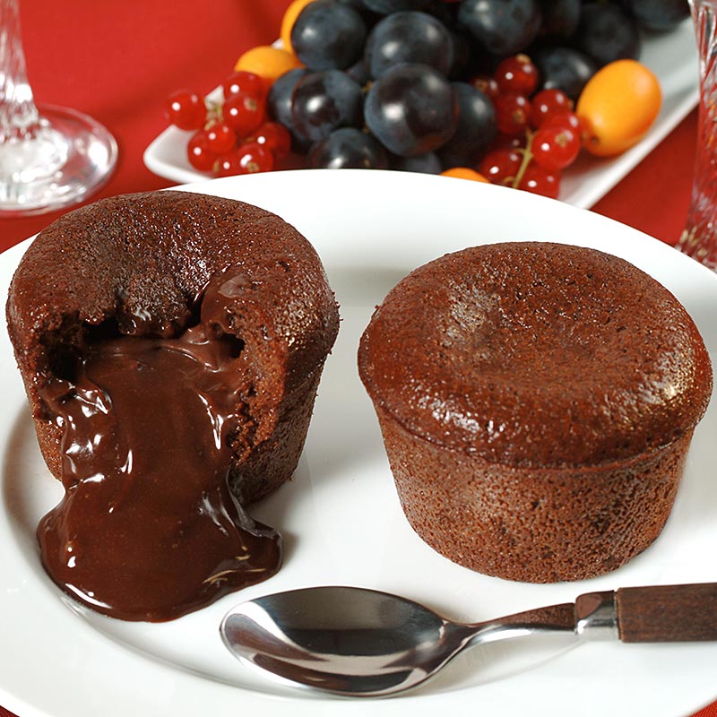 Fondant Chocolat - sufle de ciocolata cu centru lichid, Delifrance - 2,43 kg, 27 x 90 g - Carton