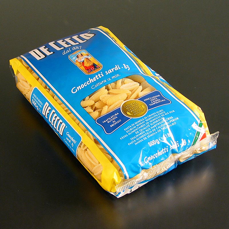 De Cecco Gnocchetti sardes, n°83 - 12 kg, 24 x 500 g - Sac