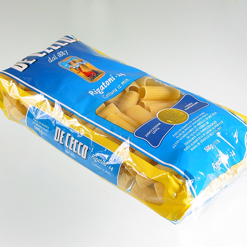 De Cecco Rigatoni, n°24 - 12 kg, 24 x 500 g - Sac