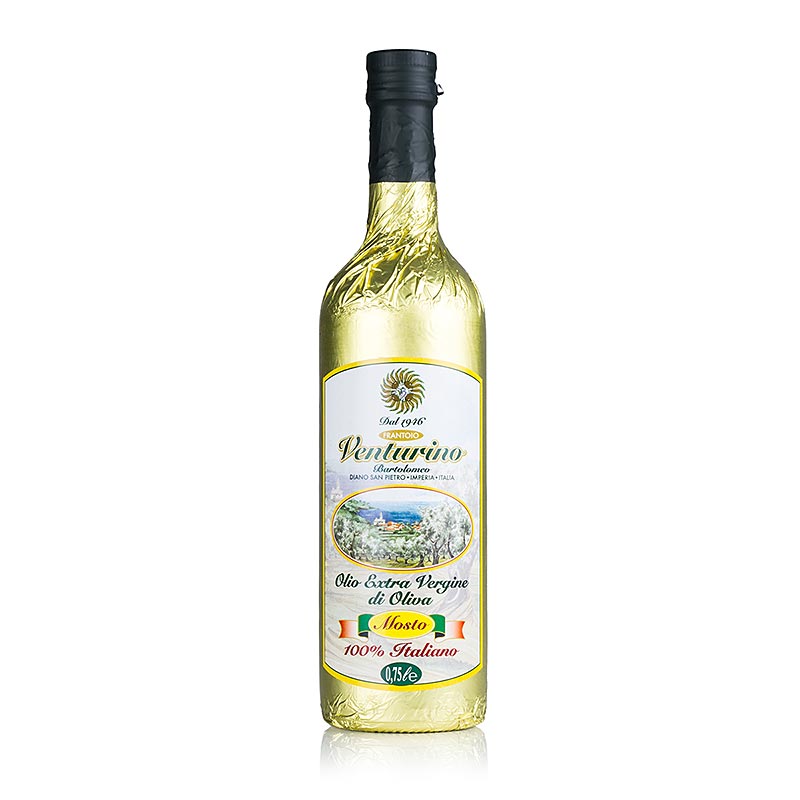 Extra panensky olivovy olej, Venturino, 100% talianske olivy - 750 ml - Flasa