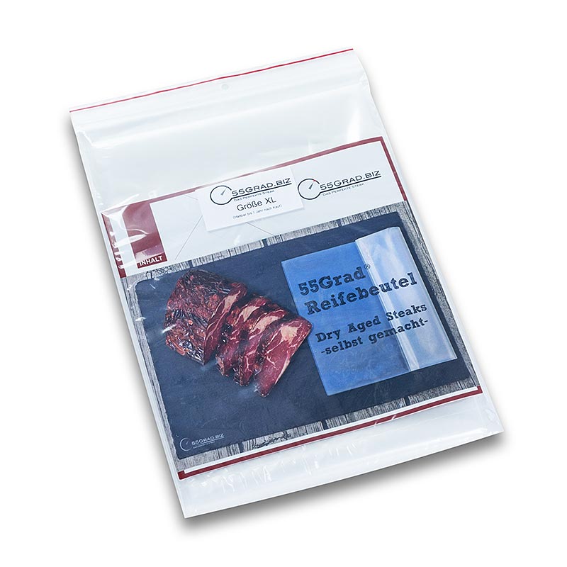 Punga de coacere cu membrana dimensiune XL, 400 x 800 mm, pentru carne de vita invechita uscata, 55 DE GRADE - 5 bucati - sac