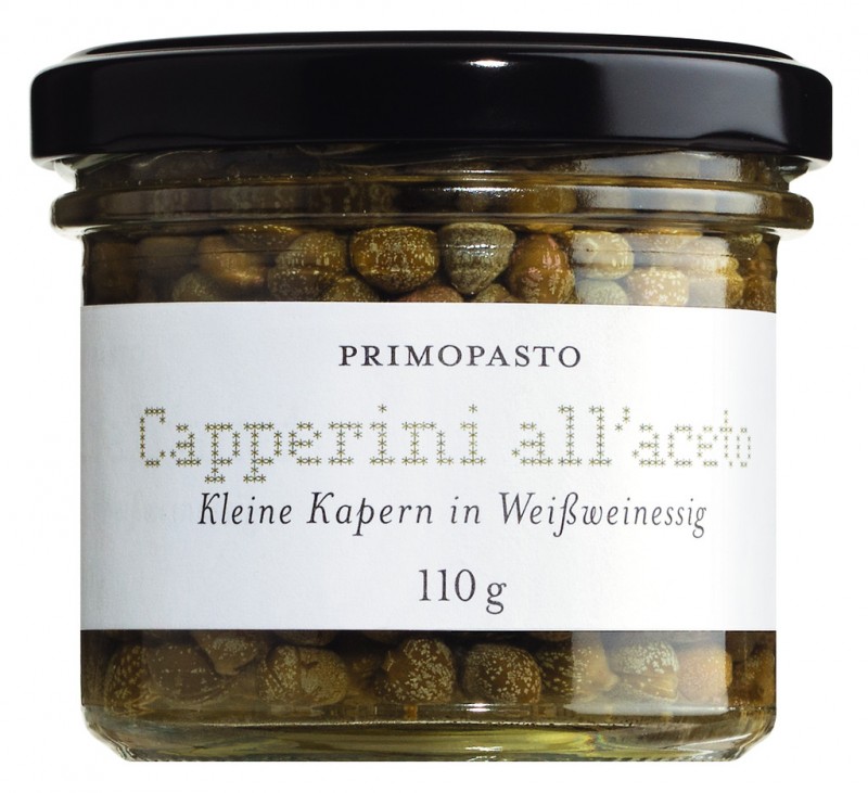 Capperini all`aceto, male kapary w occie winnym, primopasto - 110g - Szklo