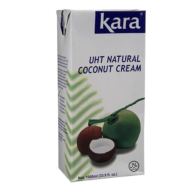 Creme de coco, 24% matiere grasse, Kara - 1 litre - Pack Tetra