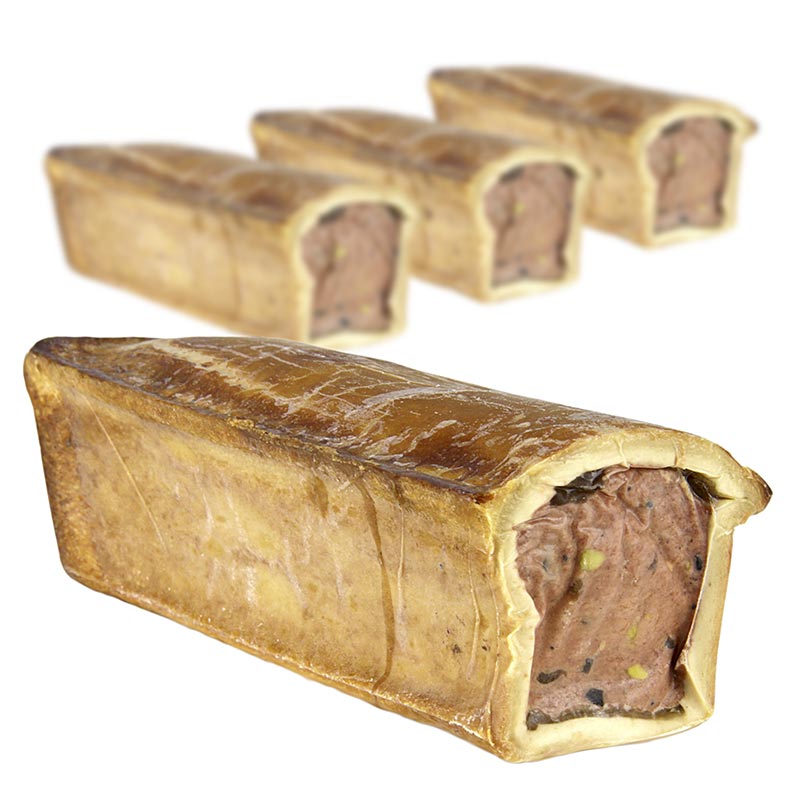 Pate de truffe, a la truffe d`hiver, farce de jeune cochon - 2kg, 4x500g - Papier carton