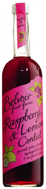 Cordial Raspberry and Lemon, sirup malina-limun, Belvoir - 0,5L - Boca