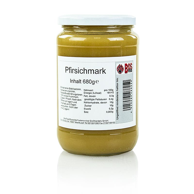 Oszibarack pure / pep, feher, finomra szurt - 680g - Uveg