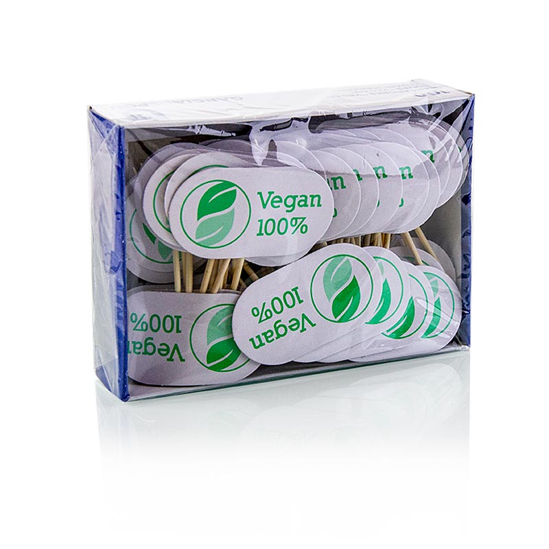 Fabol keszult nyars jelzessel, Vegan felirattal, 8 cm - 100 darab - taska