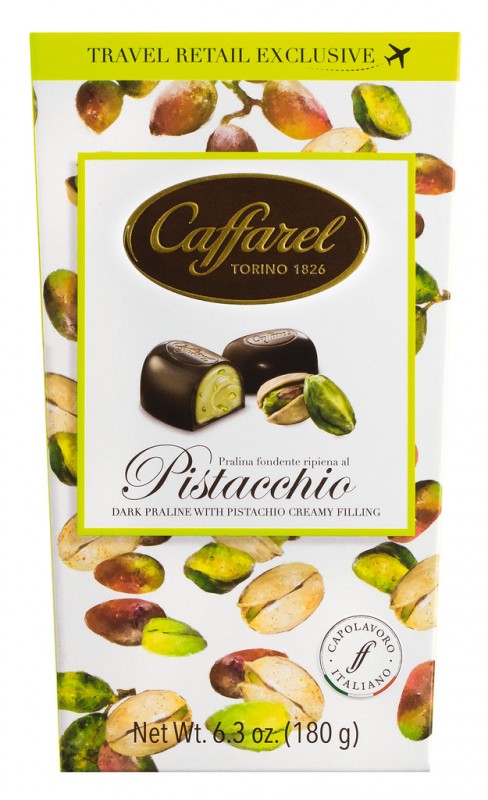 Pistachio Cornet Ballotin, praline pisztaciaval, csomag, Caffarel - 180g - csomag