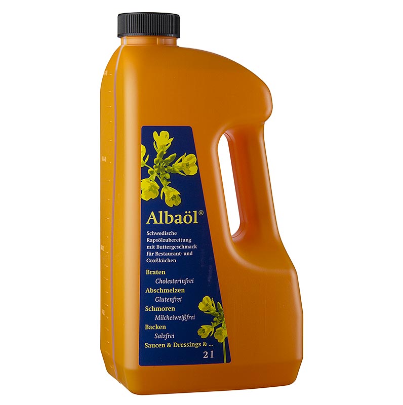 Albaol© - koolzaadoliepreparaat, met botersmaak, Zweden - 2 liter - Pe-canist.