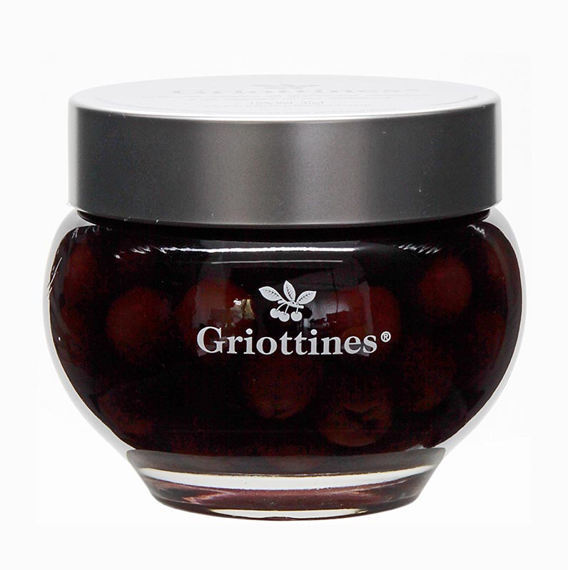 Griottines Original - griottes sauvages, au kirsch, sans noyau, sucrees, 15% vol. - 400g - Verre