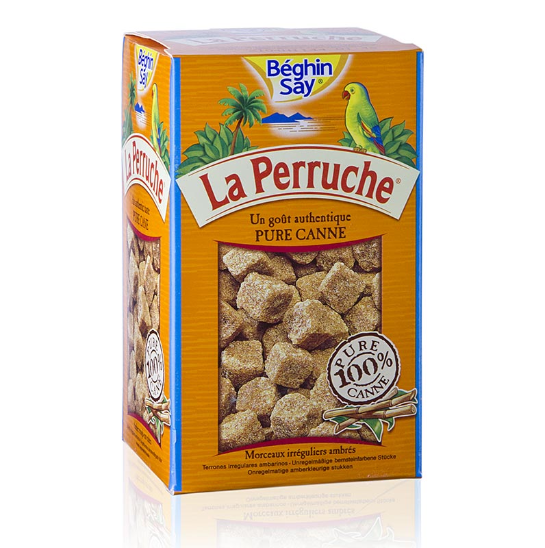 Rørsukker, brun, i terninger, La Perruche - 750 g - karton