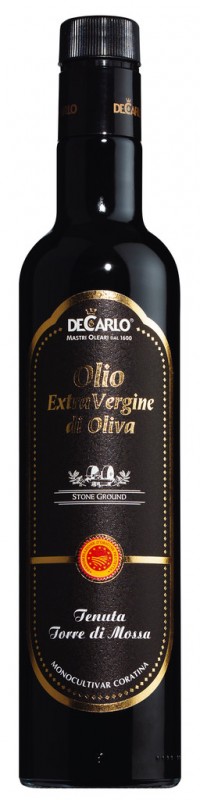 Ulei extravirgin Tenuta Torre di Mossa DOP, ulei de masline extravirgin Tenuta Torre di Mossa, De Carlo - 500 ml - Sticla