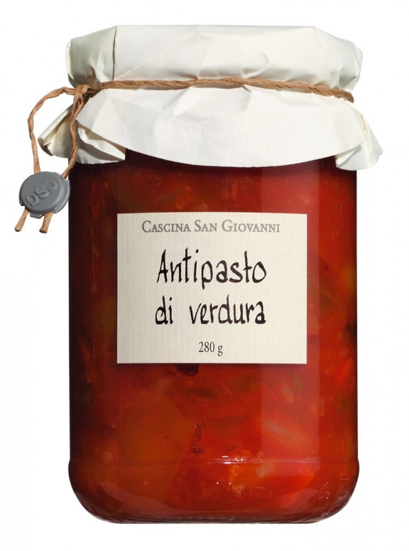 Antipasto di verdura, starter de legume, Cascina San Giovanni - 280 g - Sticla