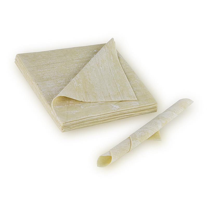 Feuilles de pate Wan Tan, fines, 16 x 16 cm - 500g, 28 feuilles - sac