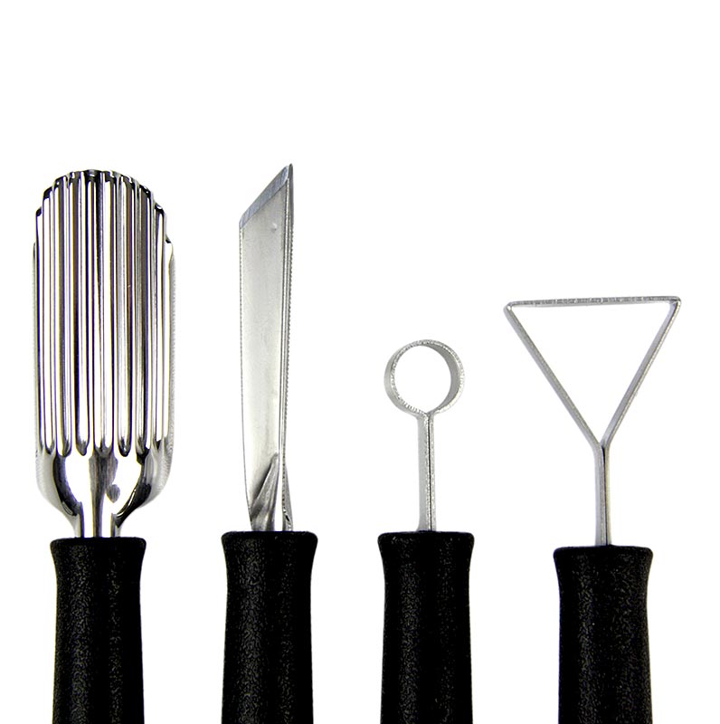 Carving knife set Special: Carving and notching knife, ball former, stainless steel triangle - 8 pcs. - carton