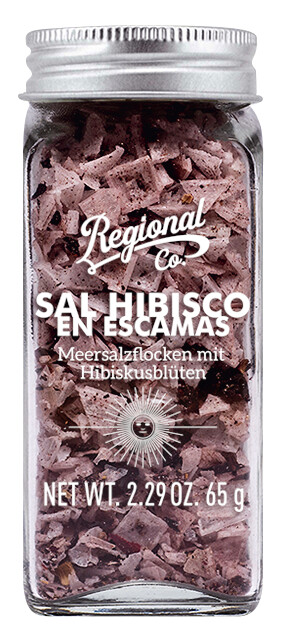 Platki solne z kwiatem hibiskusa, sol morska z kwiatem hibiskusa, Muhle, Regional Co - 65g - Sztuka