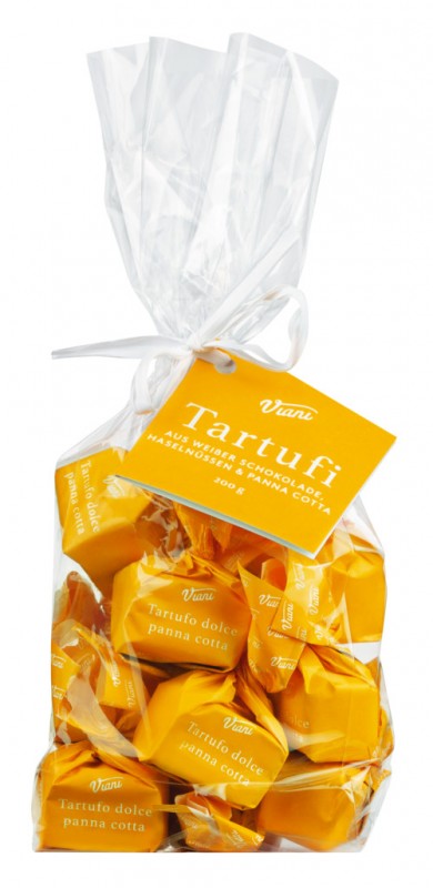 Tartufi dolci panna cotta, sacchetto, Feher csokis szarvasgomba panna cottaval, zacsko, Viani - 200 g - taska