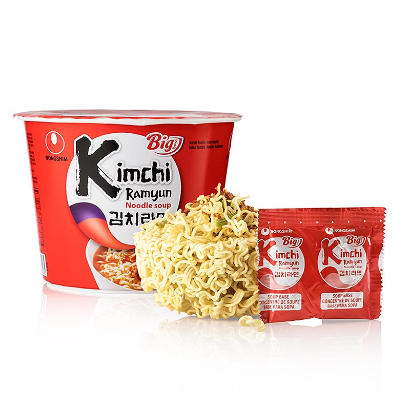 Instant Cup Noodles Ramyun Kimchi Big Bowl, pikantny, Nong Shim - 112g - Pakiet