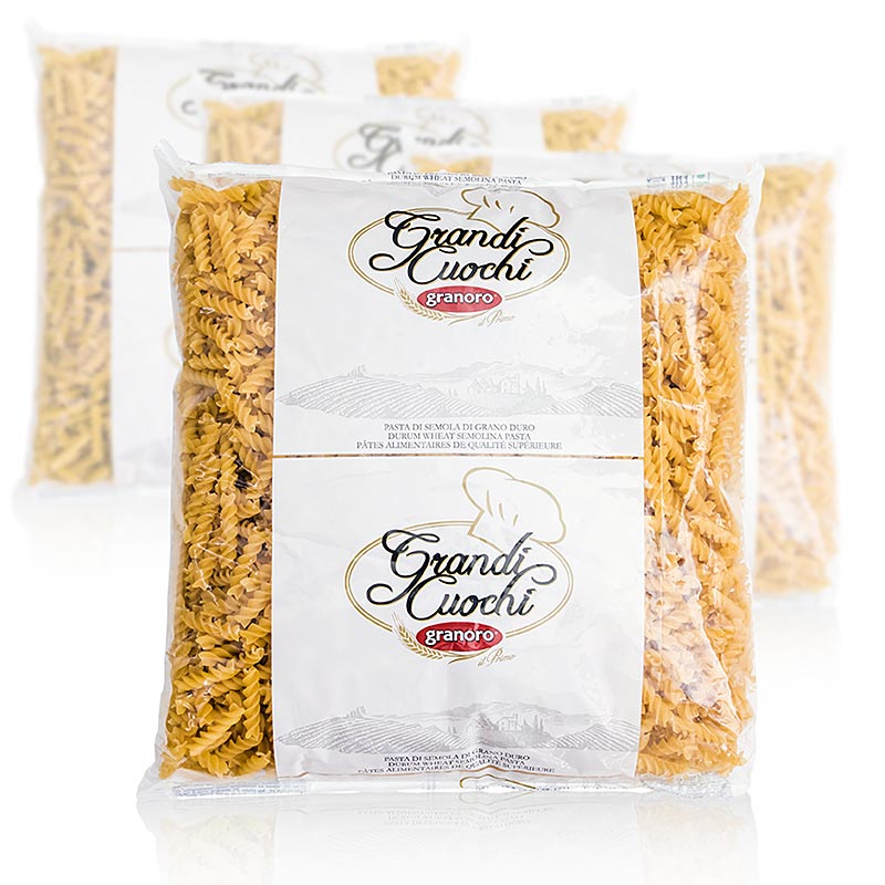 Granoro Fusili (Espirales grandes), n. 100 - 12 kg, 4 x 3000 g - Cartulina