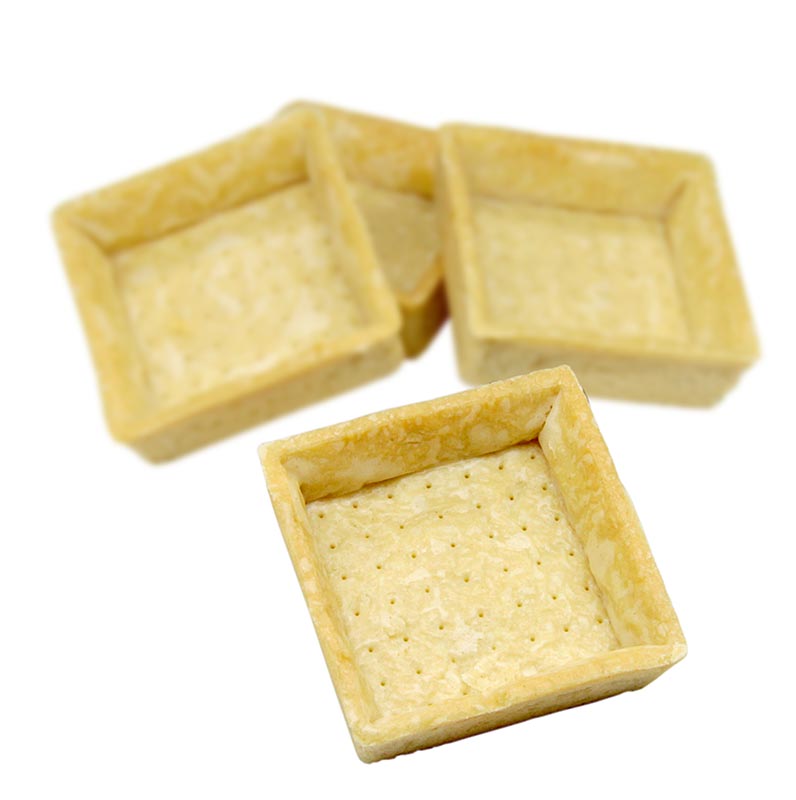 Tartelettes snack, carrees, 7x7cm, hauteur 1,8cm, legeres, salees - 3,27 kg, 120 pieces - Papier carton