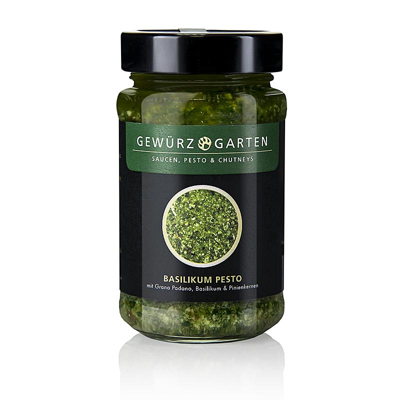 Przyprawa Garden Basil Pesto, z bazylia, orzeszkami pinii, Grana Padano - 225ml - Szklo