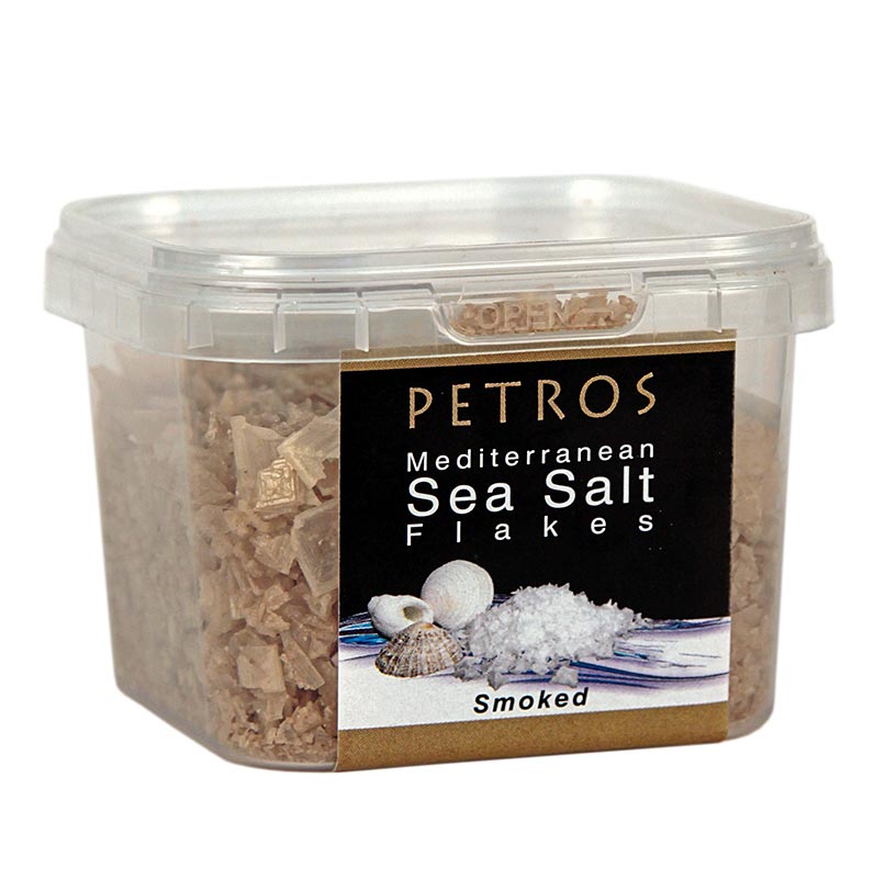 Havsalt i pyramideform, røget, Petros, Cypern - 100 g - Pe-spand