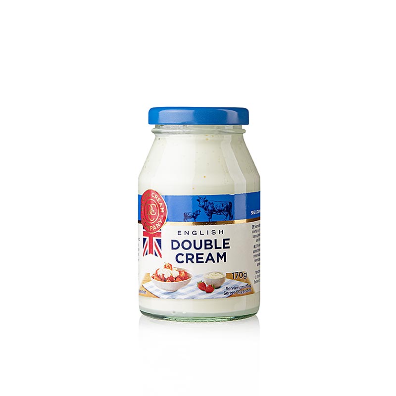 Creme Ingles Double Devon, creme solido, 48% de gordura - 170g - Vidro