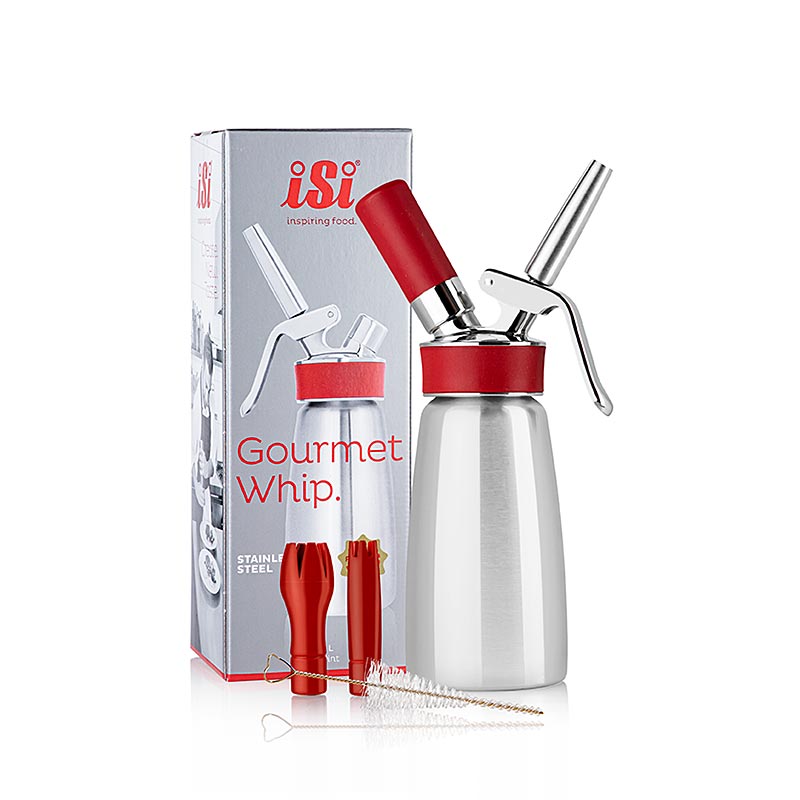 Espuma - Sprayer, Gourmet Whip Plus, komplett, matt rostfritt stal, 250 ml, rod - 1 del - Kartong