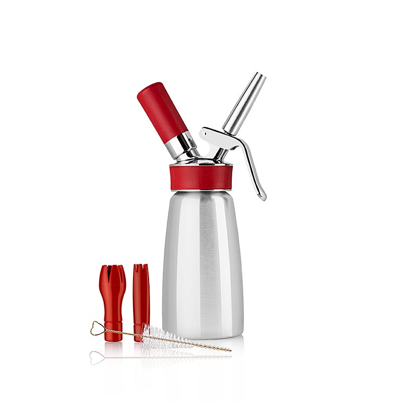 Espuma - Pulverisateur, Gourmet Whip Plus, complet, inox mat, 250 ml, rouge - 1 piece - Papier carton