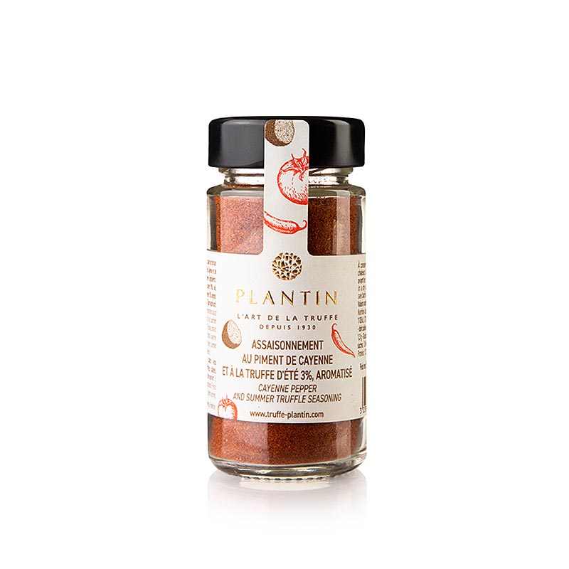 Especia de tofona amb caiena, pebre vermell i un 3% de tofona d`estiu, Plantin - 50 g - Vidre