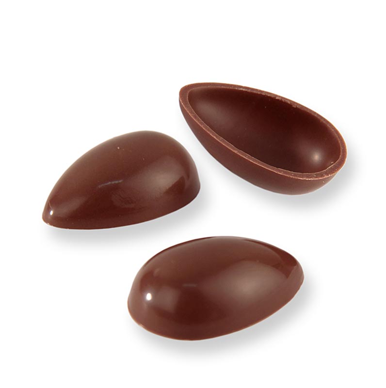 Medias cascaras de huevo praline, leche entera, pequenas, 40x26mm, Laderach (Pascua) - 588 piezas - Cartulina