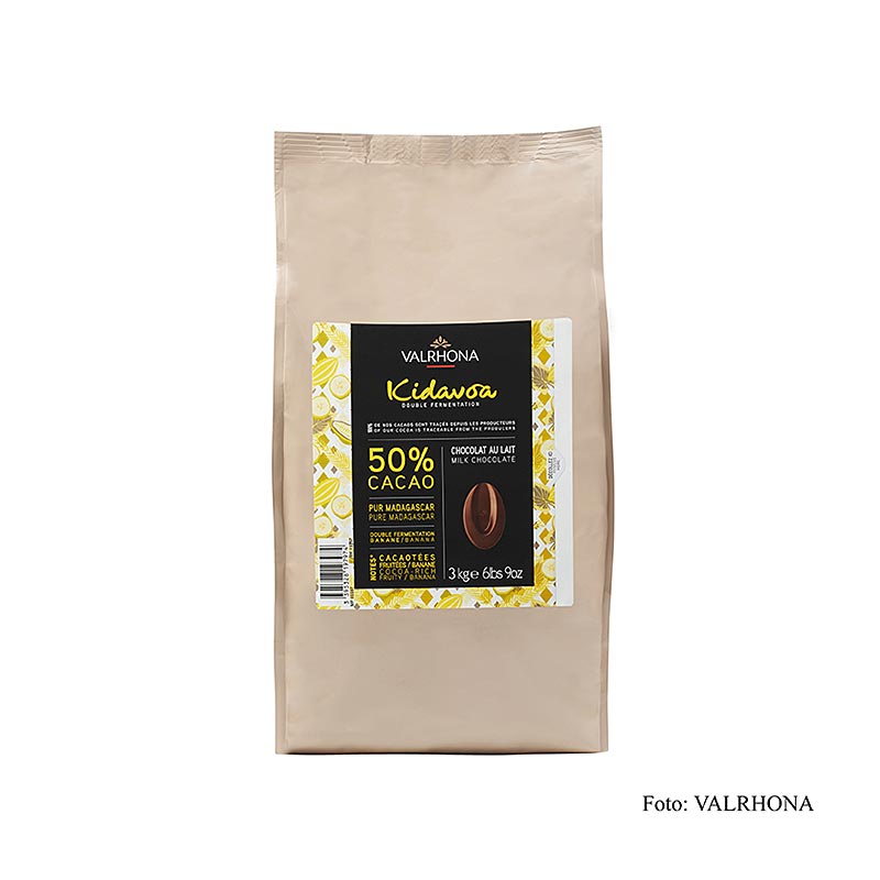 Valrhona Kidavoa Couverture (dvostruko fermentirana) 50%, Callets - 3 kg - vrecica