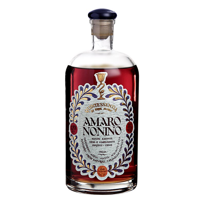 Amaro Quintessentia, urtlikør med UE-druemarky, 35% vol., Nonino - 700 ml - flaske