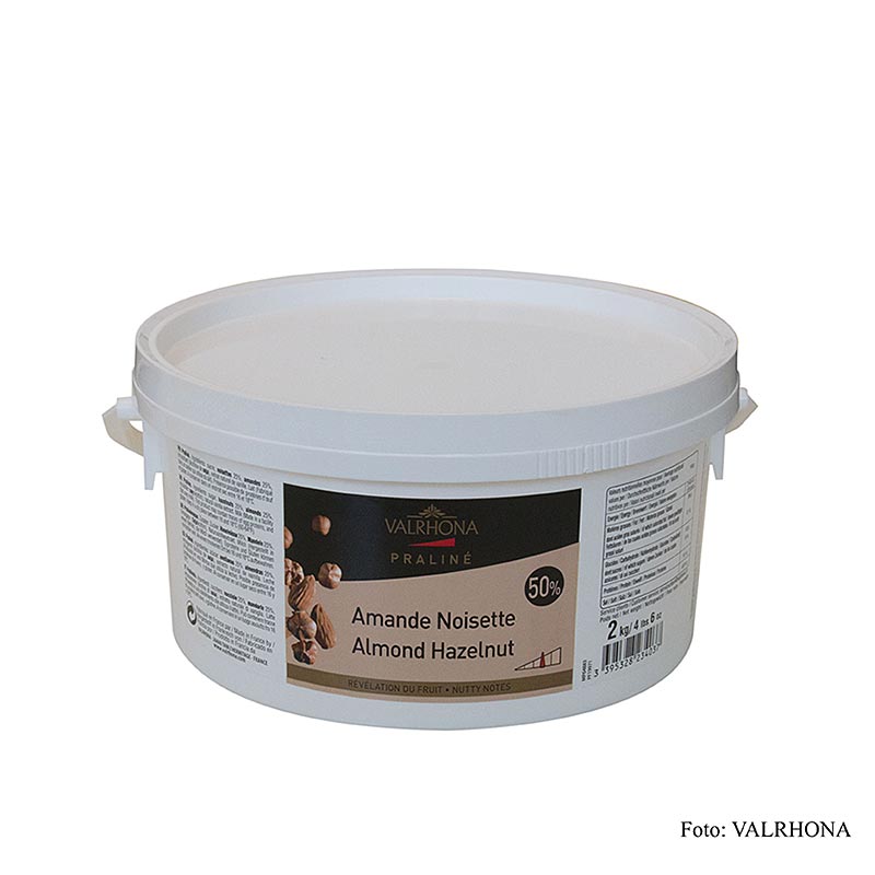 Pralinmasse fin, 25% hasselnoed, 25% mandel, intense noeddenoter - 2 kg - Pe-spand