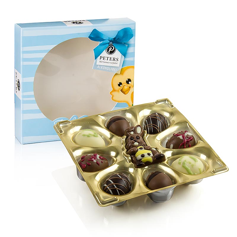 Cioccolatini pasquali Buona Pasqua + figura in rilievo, senza alcool, Peters - 110 g - pacchetto