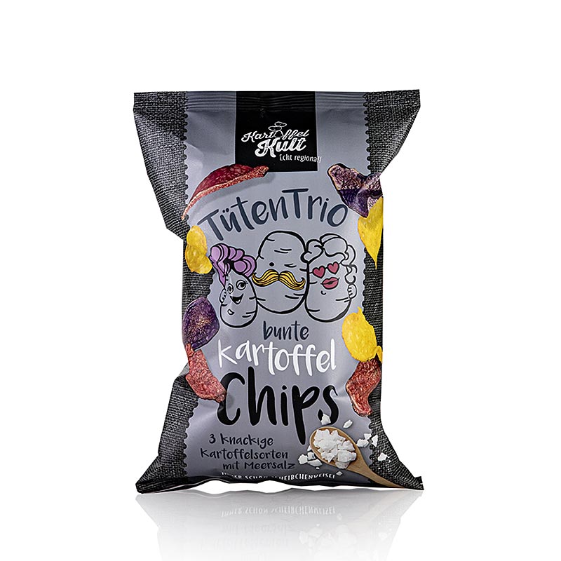 Krompirjev kult - krompirjev cips iz pisanega krompirja z morsko soljo - 90 g - torba