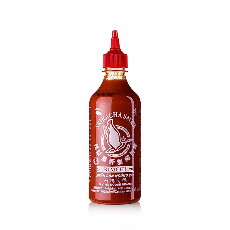 Sos chili - Sriracha, picant, cu KimChi, Flying Goose - 455 ml - Sticla PE