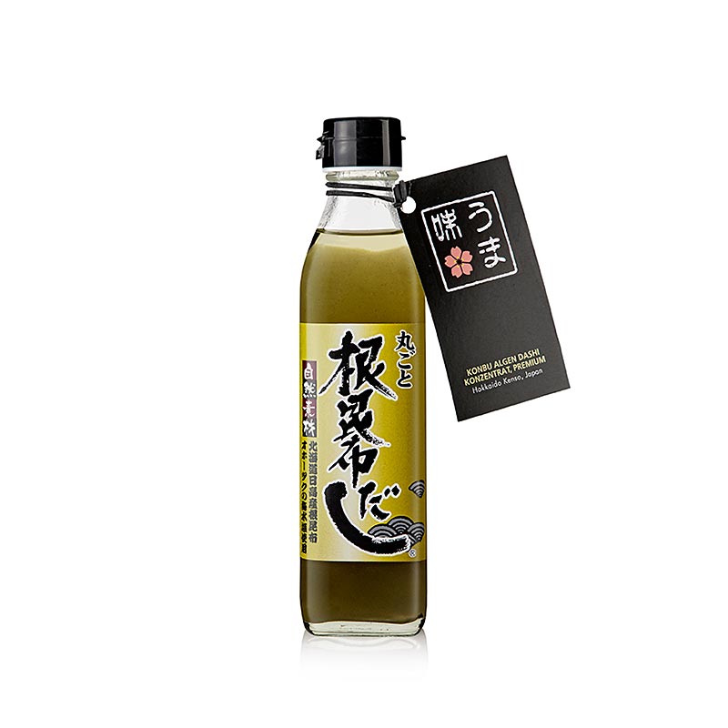 Konbu zeewier Dashi-concentraat, premium, natuurlijke smaak, Hokkaido Kenso, Japan - 300 ml - Fles