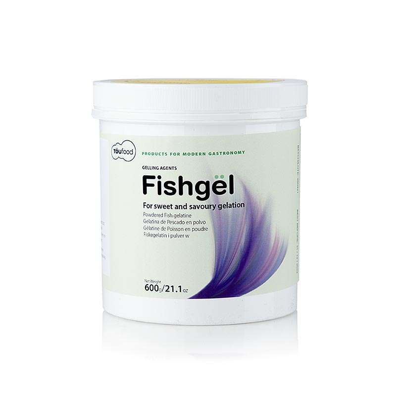 TOUFOOD FISHGEL, agente gelificante feito de gelatina de peixe - 600g - Pe pode